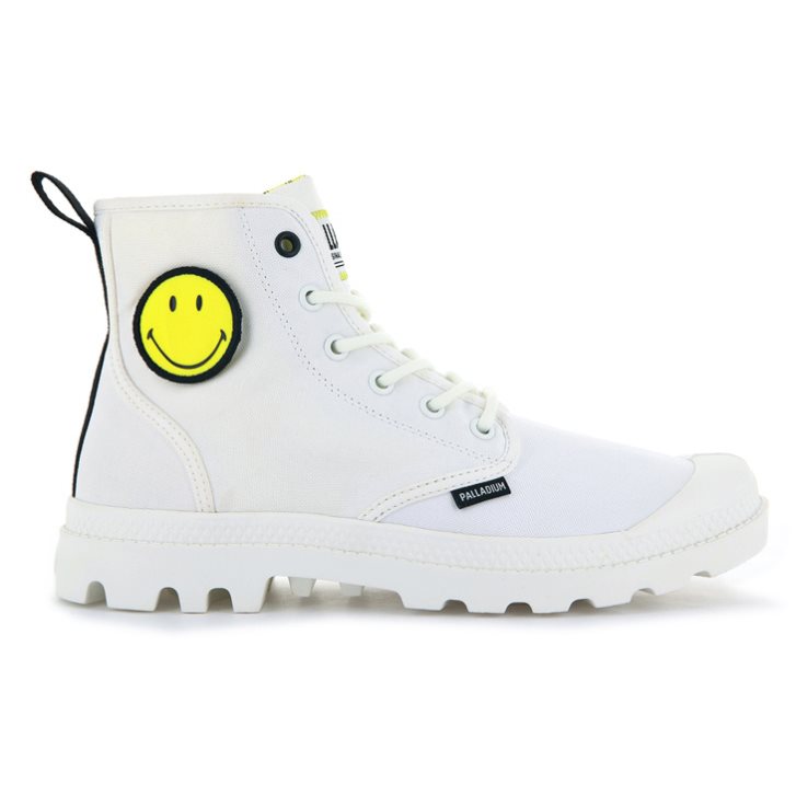 Palladium Pampa Smiley Change Men\'s Boots White | UK A432-VEY